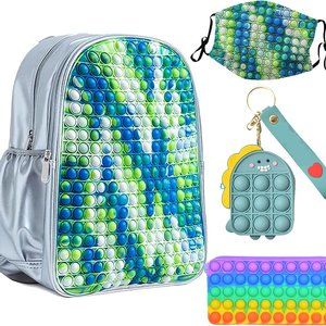 New Fidget School Backpack, Pop--It Backpack for Teens and Kids Backpacks